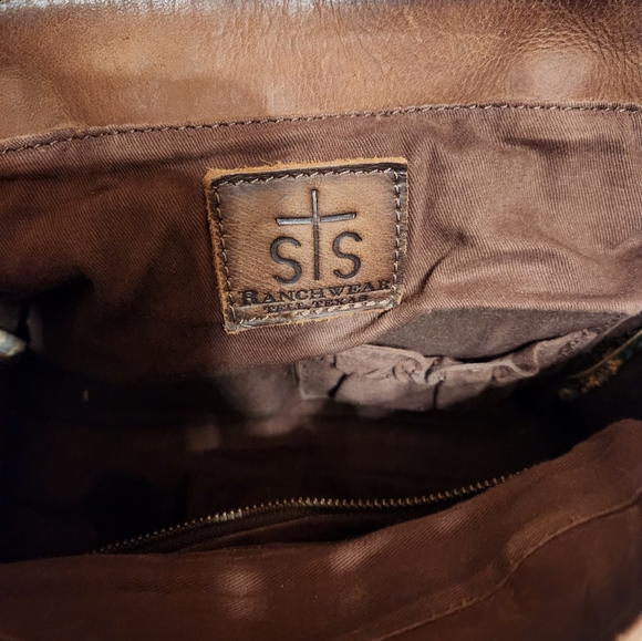 STS Ranchwear Brown Tote with Southwestern Pattern - Picture 3 of 5